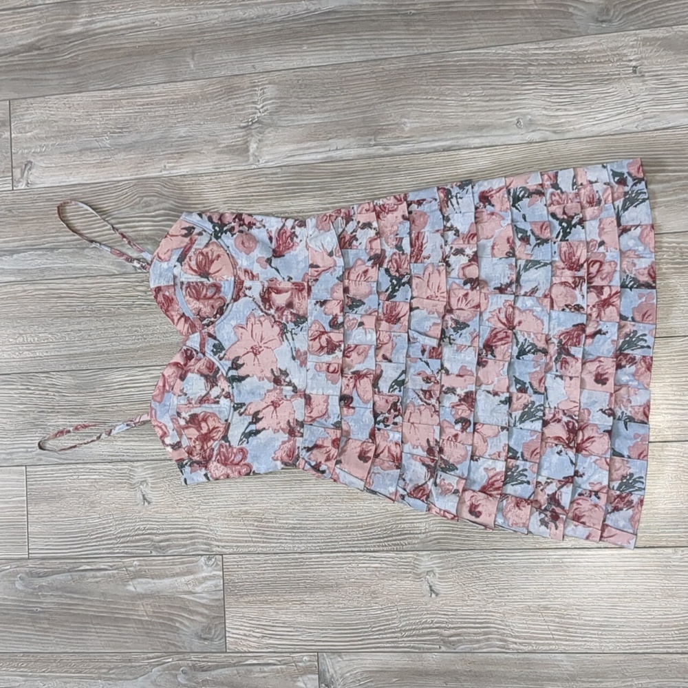 BB Dakota Floral Tiered Bustier Dress Size 4